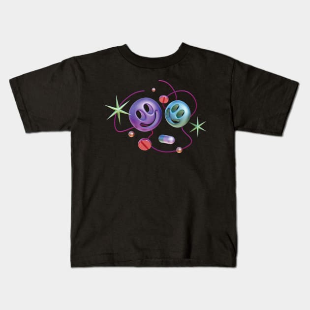 Smile, pills and stars Kids T-Shirt by Voropaeva_visual